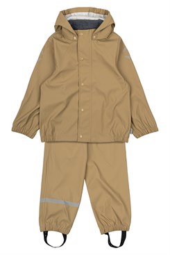 Mikk-Line PU-Regenset (recycelt) mit Regenhose (ohne Hosenträger!) – Kelp